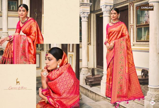 Sangam Saachi Silk Exclusive Designer Wear Wholesale Wedding Sarees
